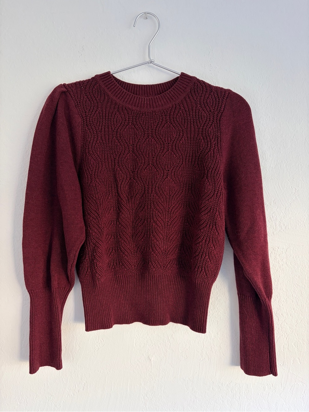 Margaret O'Leary Deidre Cable Pullover in Wine